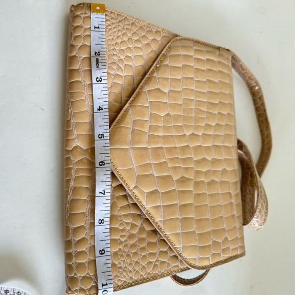 Crocodile skin genuine leather clutch bag,vintage bag perfect bag company - Picture 10 of 12